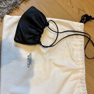 Nothing Written Black Leather Mini Crossbody Bag with dust bag